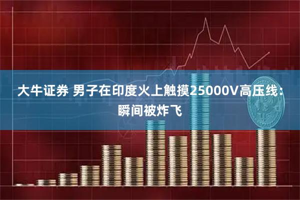 大牛证券 男子在印度火上触摸25000V高压线：瞬间被炸飞